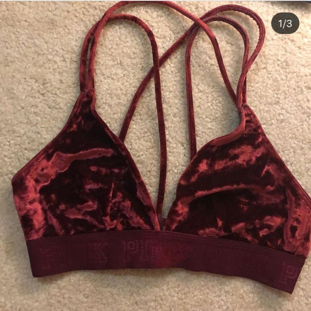 PINK Velvet Bralettes